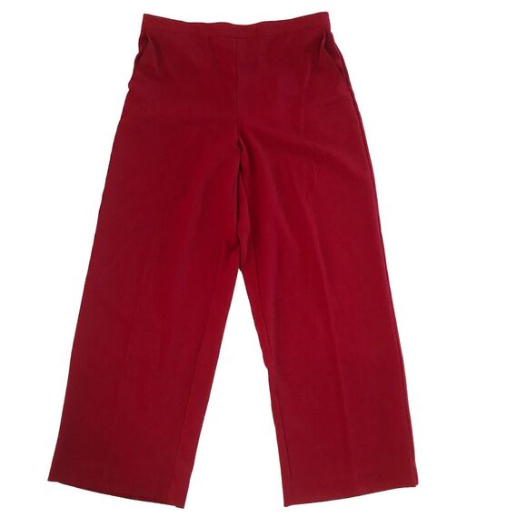 Alfred Dunner Womens Size 14 Red Pants Pockets - Picture 1 of 13